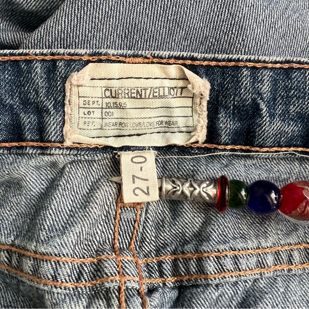 Current/Elliott Distressed Blue Jeans, 27 - Picture 5 of 5